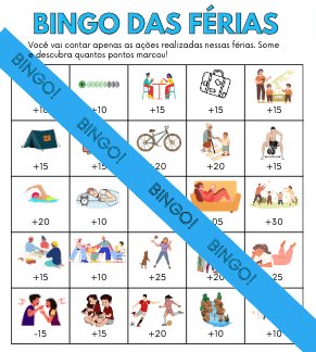 Bingo das Férias - diagnóstico de escrita