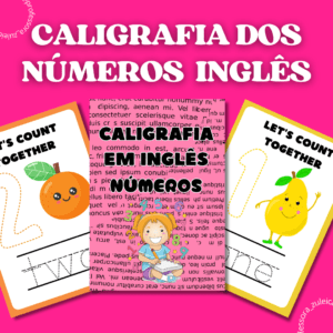 Caligrafia de 1 ao 10 em inglês