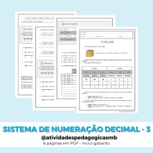 ATIVIDADE – sistema de numeração decimal -3 (PDF)