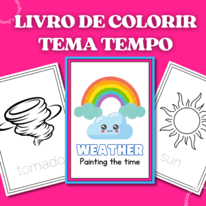 Livro de colorir- tempo Inglês