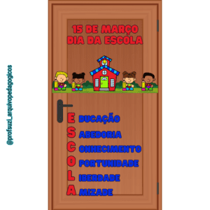 PAINEL DE PORTA DIA DA ESCOLA ACRÓSTICO