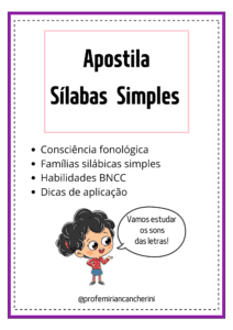 Apostila Consciência Fonológica – Sílabas Simples