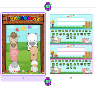 🎒 Kit Chamadinha - Turma da Fazendinha 🐮🌾