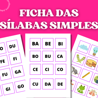 FICHA DAS SÍLABAS SIMPLES