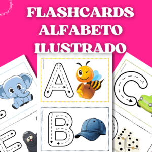 FLASHCARDS PARA TRACEJAR-ALFABETO ILUSTRADO