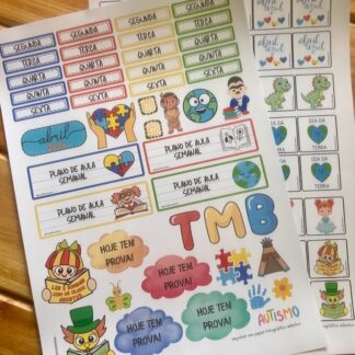 KIT ADESIVOS PLANO DE AULA + INCENTIVOS