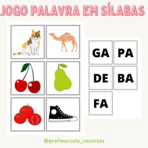 Jogo palavras em sílabas
