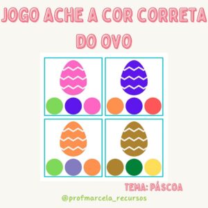 Jogo ache a cor correta do ovo