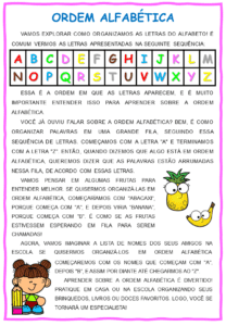 ORDEM ALFABÉTICA