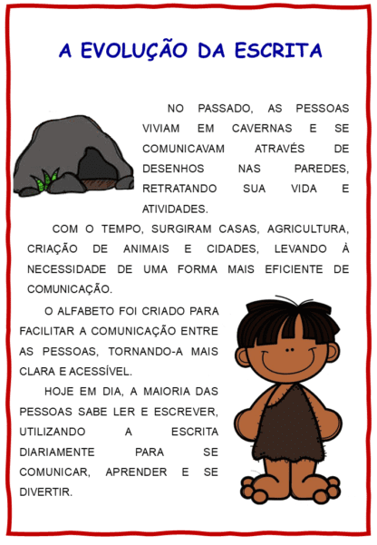 A EVOLUÇÃO DA ESCRITA