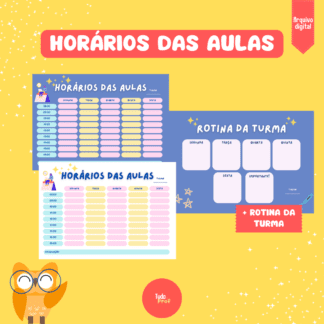 Horários das aulas - Cronograma