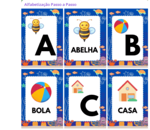 Alfabeto Ilustrado – tema Fundo do Mar