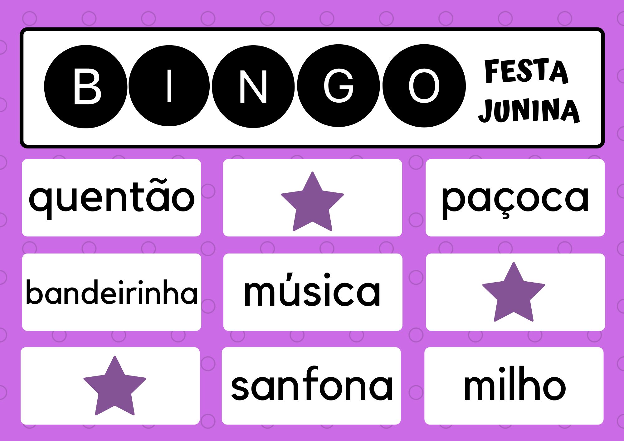 BINGO JUNINO