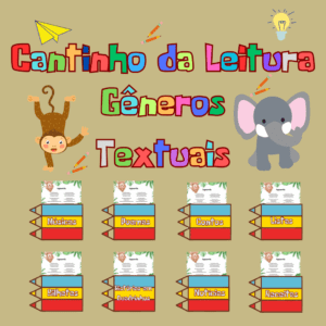 Cantinho da Leitura e Gêneros Textuais – Painel tema animais
