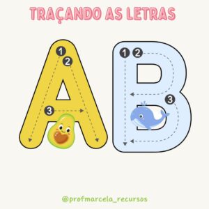 Traçando as letras