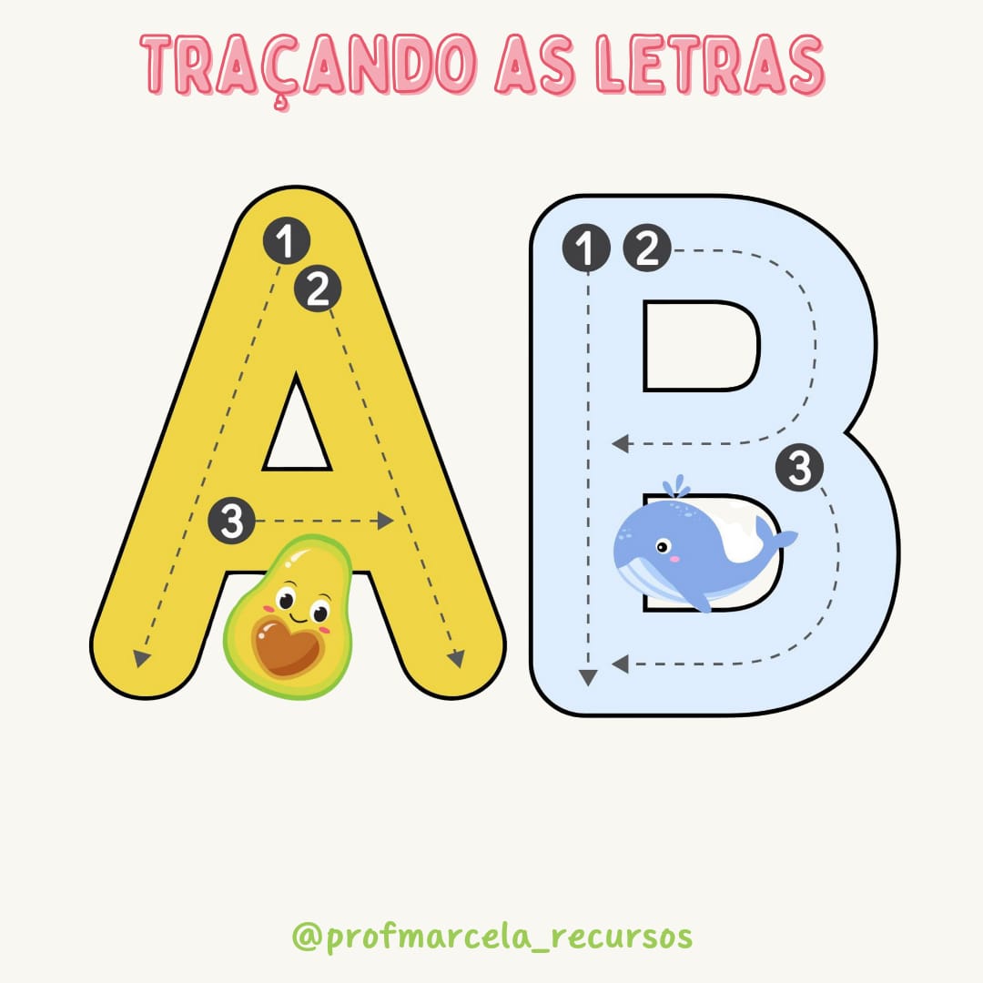 Traçando as letras