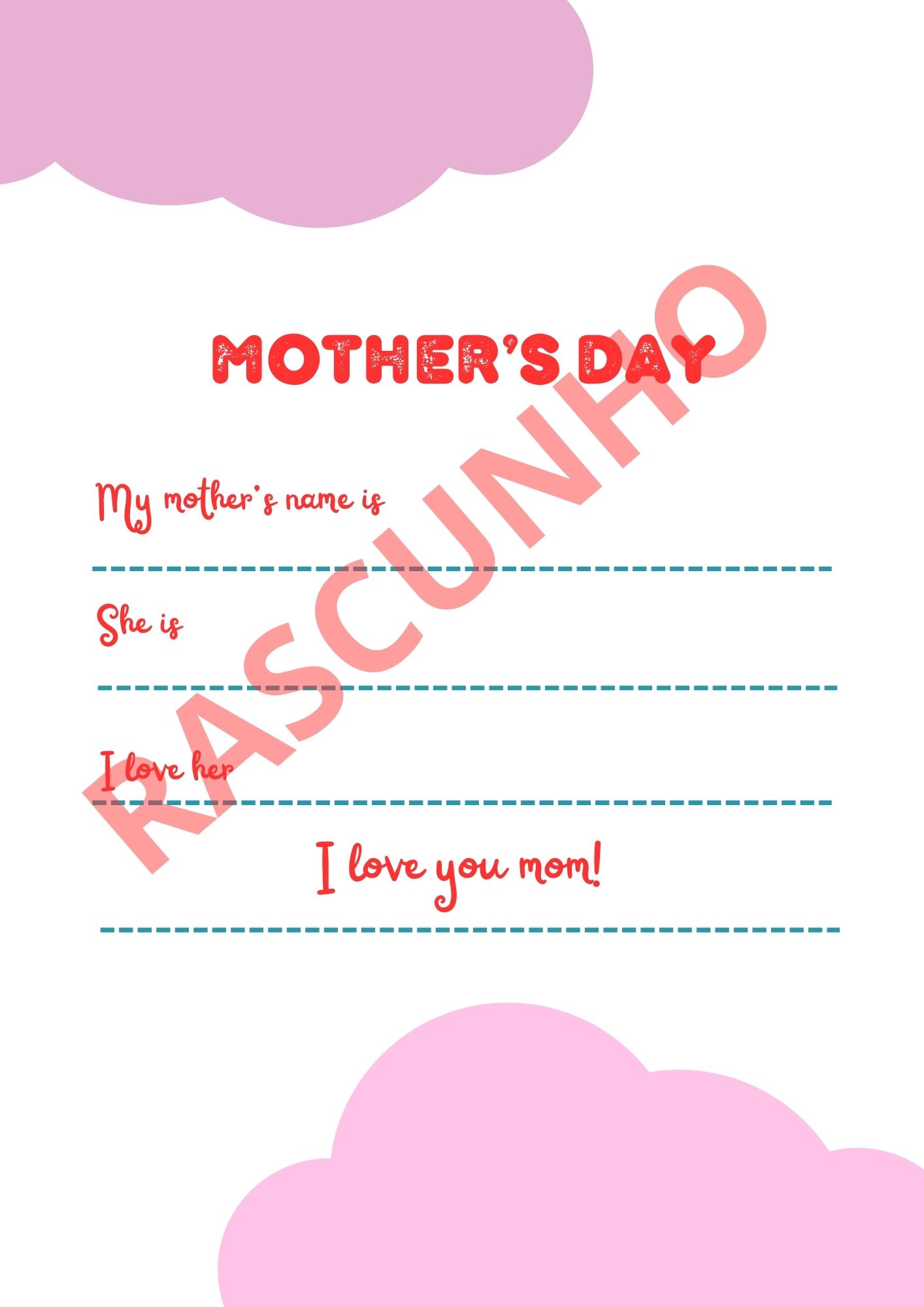 Mothre's day worksheet