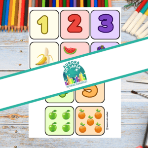 Jogo da Memória – Numerais e Frutas