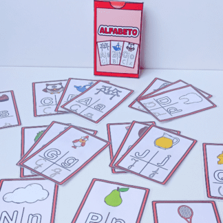 Flasch cards do alfabeto 4 tipos de letras