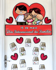 Decoração de porta Dia da Família