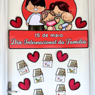 Decoração de porta Dia da Família