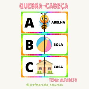 Quebra cabeça alfabeto
