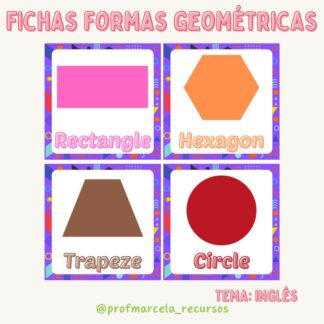 Fichas formas geométrica inglês