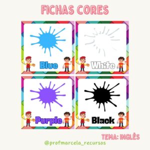 Fichas cores inglês