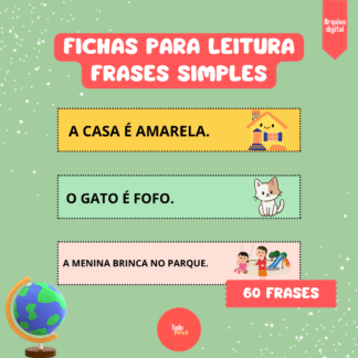 Fichas para leitura - Frases simples