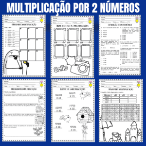 Atividades de multiplicação por 2 números 4º e 5º anos
