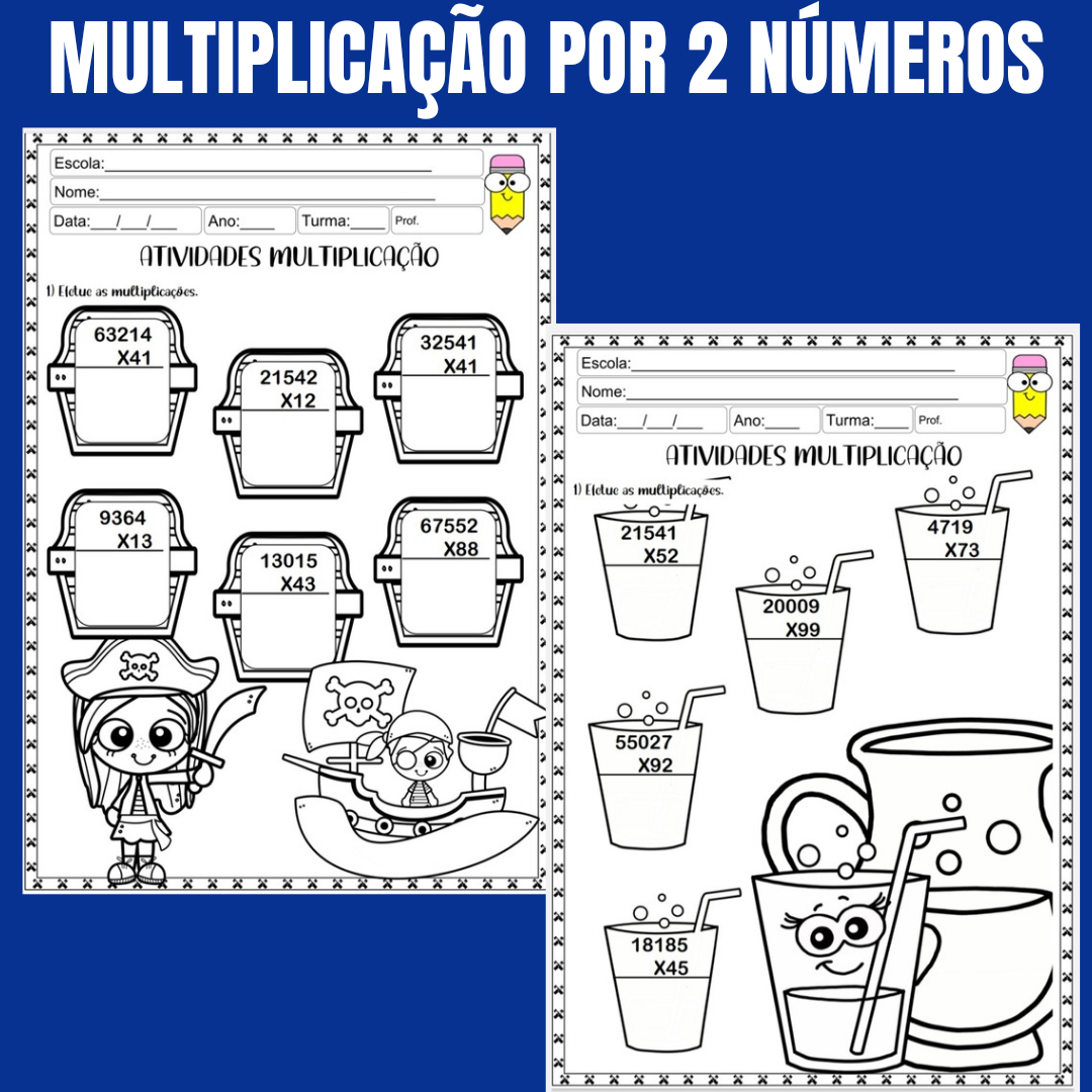 Atividades de multiplicação por 2 números 4º e 5º anos - Imagem 7