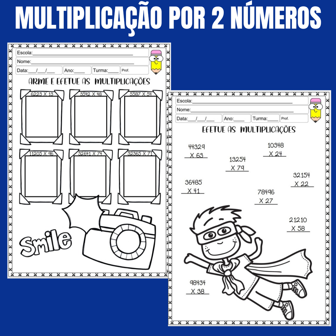 Atividades de multiplicação por 2 números 4º e 5º anos - Imagem 6