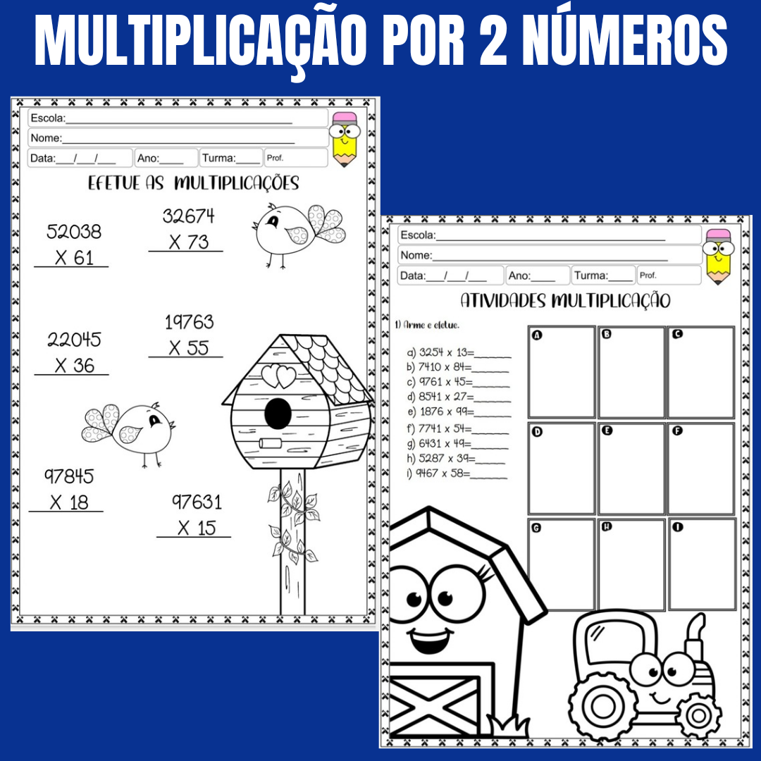 Atividades de multiplicação por 2 números 4º e 5º anos - Imagem 5