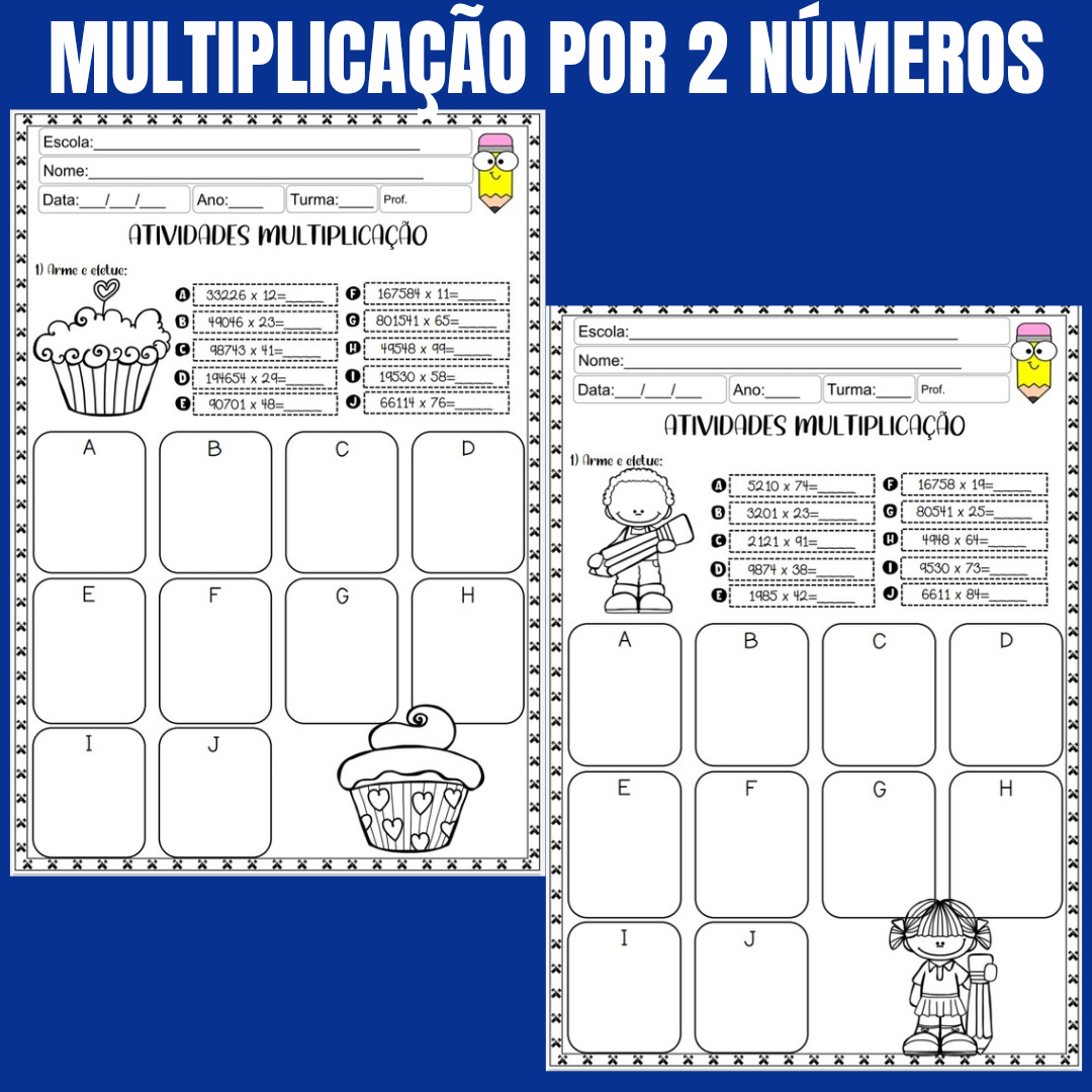 Atividades de multiplicação por 2 números 4º e 5º anos - Imagem 4