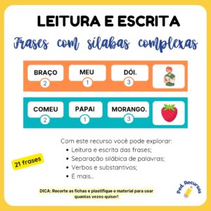 Leitura e escrita de frases