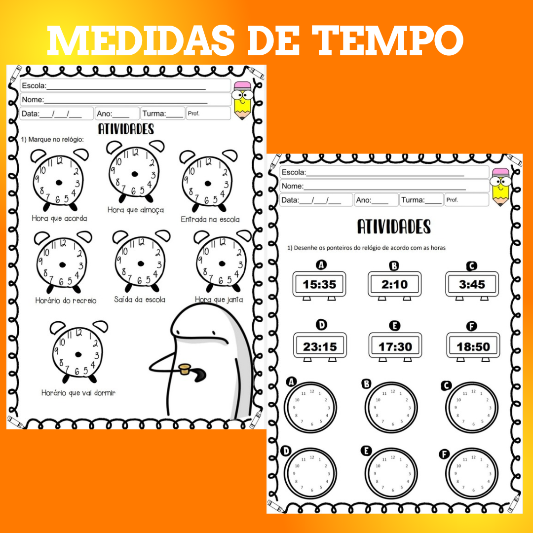 Medidas de Tempo atividades - Imagem 8