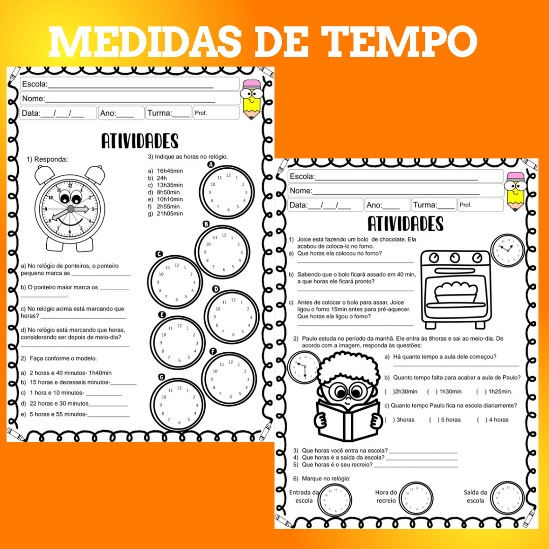 Medidas de Tempo atividades - Imagem 7