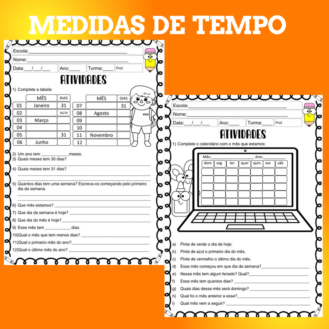 Medidas de Tempo atividades - Imagem 5