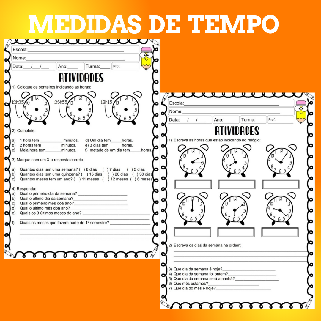 Medidas de Tempo atividades - Imagem 11