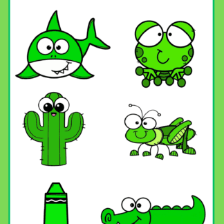 Combo cor verde para educação infantil