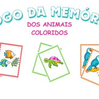 JOGO DA MEMÓRIA ANIMAIS COLORIDOS