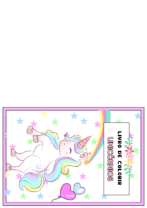 Livro para colorir – Tema Unicórnio