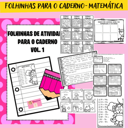 matemática folhinhas de atividades para o caderno vol.1