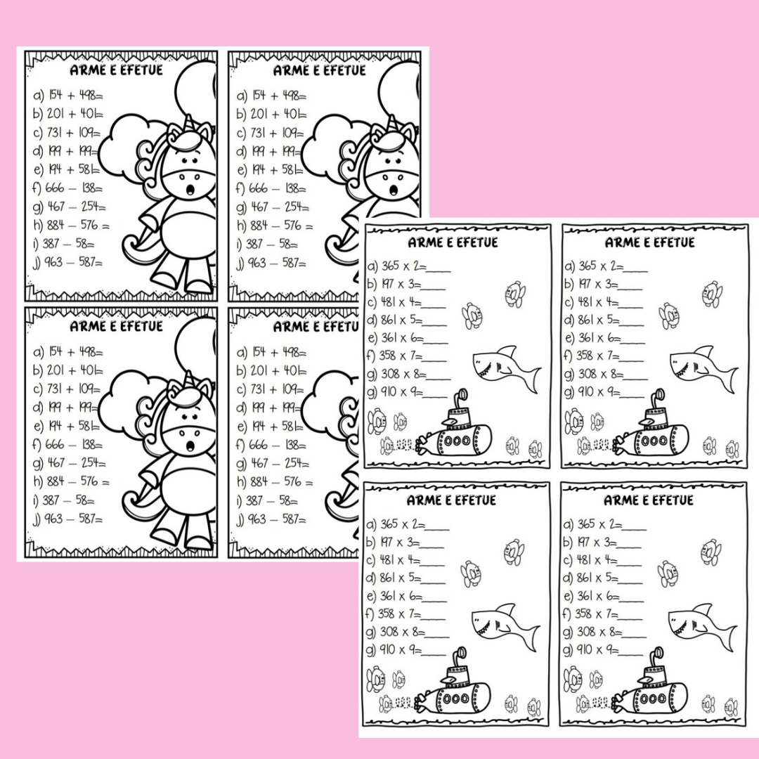 matemática folhinhas de atividades para o caderno vol.1 - Imagem 3