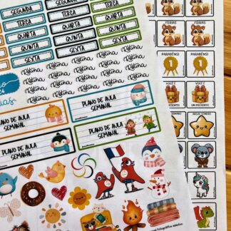 KIT ADESIVOS PLANO DE AULA + INCENTIVOS (JULHO))