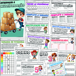 📚 PACOTE COM 100 ATIVIDADES DIVERSAS DE MULTIPLICAÇÃO 🌟