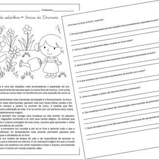 Leitura + Interpretação Primavera
