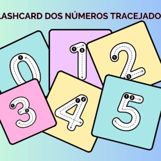 FLASHCARD DOS NÚMEROS TRACEJADOS