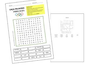 Caça-palavras Olimpíada Paris 2024