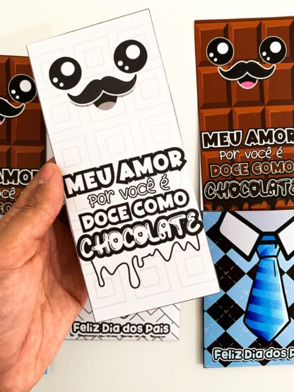 Cartão Dia dos Pais - Tema Chocolate